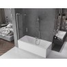 Mexen Velar L 2-flüglige Duschabtrennung zum Schieben 120 x 150 cm, transparent, gebürstetes Nickel - 896-120-003-01-97