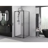 Mexen Exo Schwenkbare Duschkabine 110 x 110 cm, transparent, schwarz - 8182-110-110-70-00