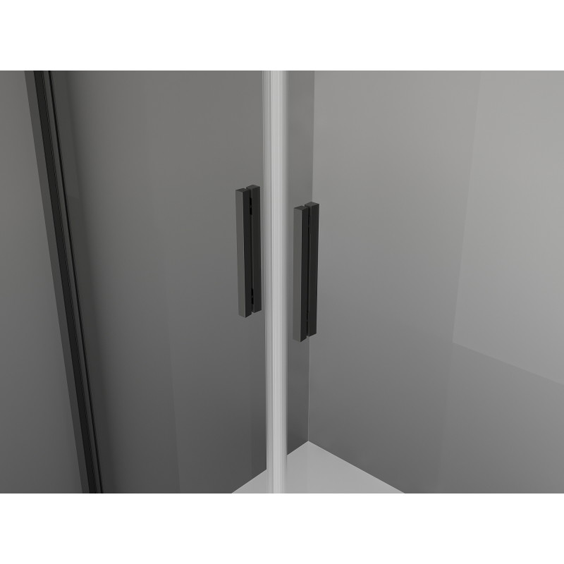 Mexen Exo Schwenkbare Duschkabine 110 x 110 cm, transparent, schwarz - 8182-110-110-70-00