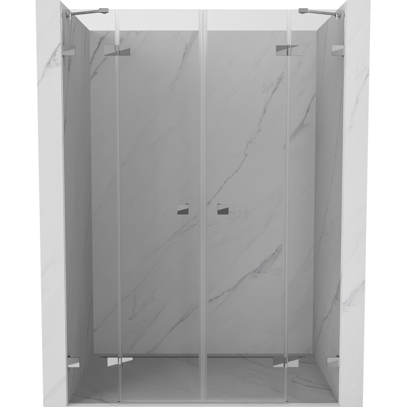 Mexen Lunar Duo-Duschdoppeltüren 160 cm, transparent, Chrom - 834D-160-000-01-00