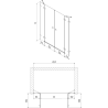 Mexen Lunar Duo Duschpendeltür 180 cm, transparent, Chrom - 834D-180-000-01-00