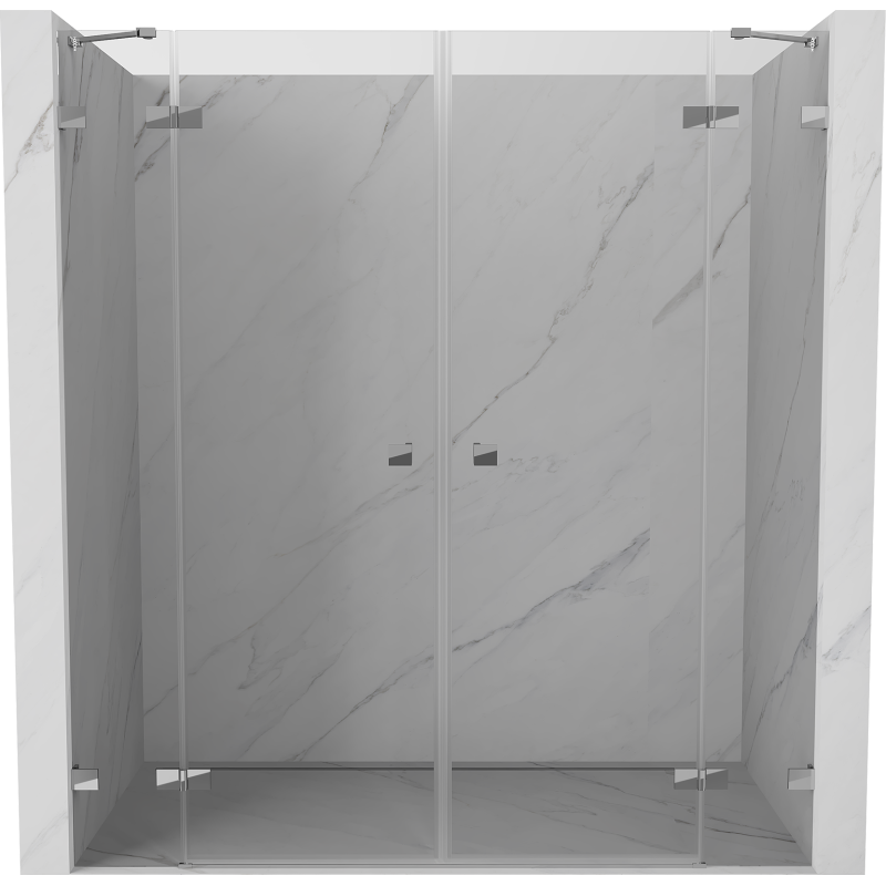 Mexen Lunar Duo Duschpendeltür 180 cm, transparent, Chrom - 834D-180-000-01-00