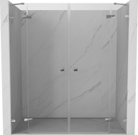Mexen Lunar Duo Duschpendeltür 180 cm, transparent, Chrom - 834D-180-000-01-00