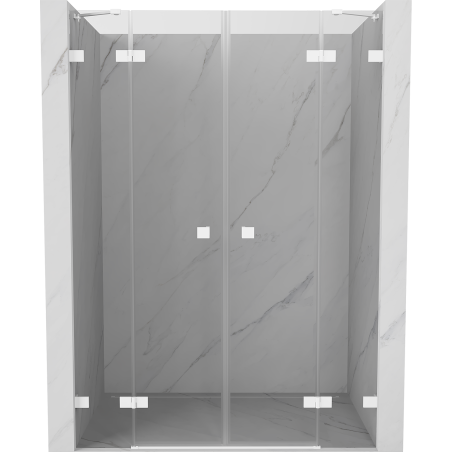 Mexen Lunar Duo Drehduschtüren 140 cm, transparent, weiß - 834D-140-000-20-00