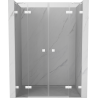 Mexen Lunar Duo Drehduschtüren 140 cm, transparent, weiß - 834D-140-000-20-00