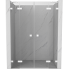 Mexen Lunar Duo Pendeltür-Duschabtrennung 160 cm, transparent, weiß - 834D-160-000-20-00