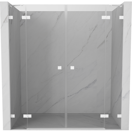 Mexen Lunar Dus Duschtür Duo 170 cm, transparent, weiß - 834D-170-000-20-00