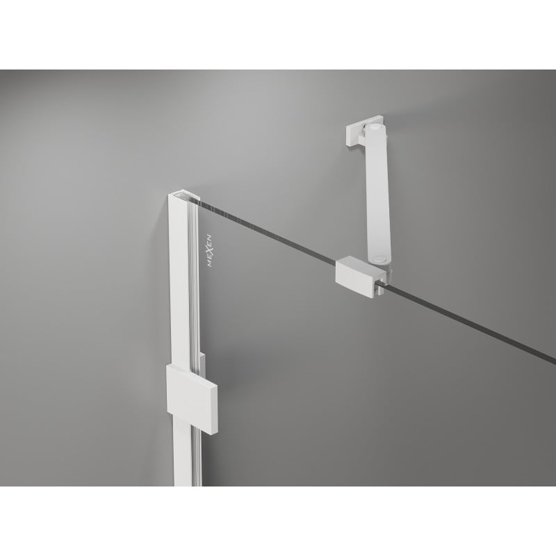 Mexen Lunar Duo Duschschwingtüren 200 cm, transparent, weiß - 834D-200-000-20-00