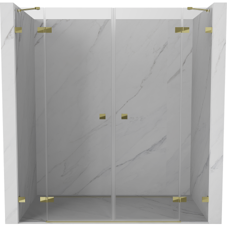 Mexen Lunar Duo Duschdrehtüren 170 cm, transparent, gold - 834D-170-000-50-00