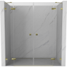 Mexen Lunar Duo Duschdrehtüren 170 cm, transparent, gold - 834D-170-000-50-00