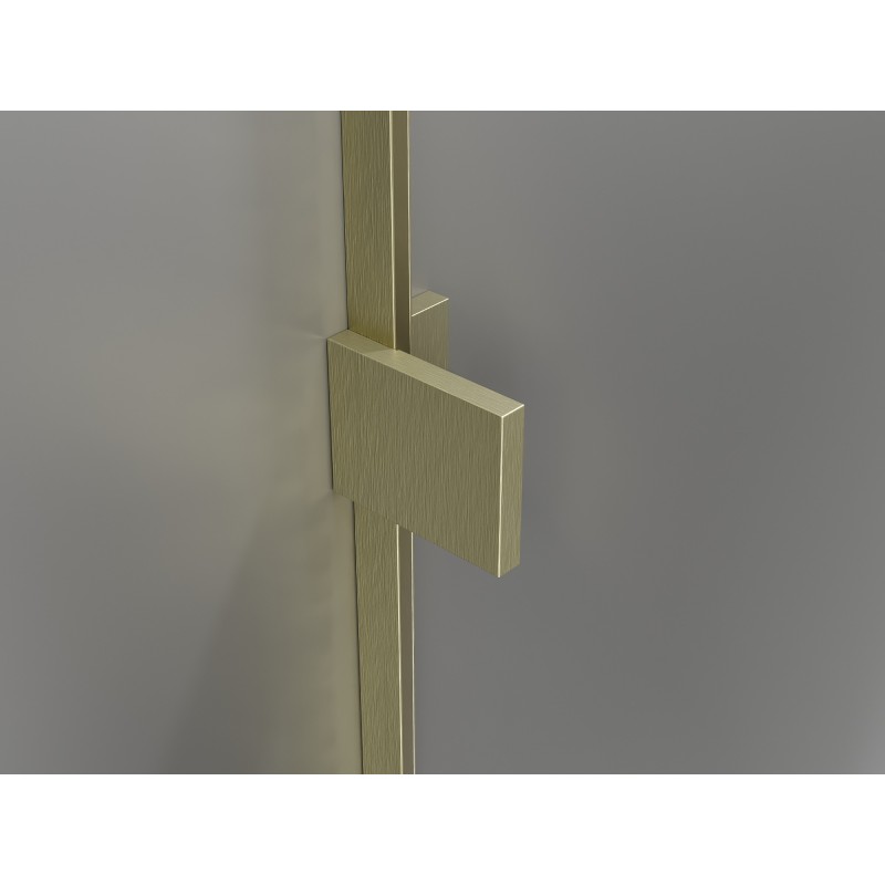 Mexen Lunar Duo Duschfaltüren 140 cm, transparent, gebürstet gold - 834D-140-000-55-00