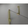 Mexen Lunar Duo Duschpendeltüren 200 cm, transparent, gebürstetes Gold - 834D-200-000-55-00