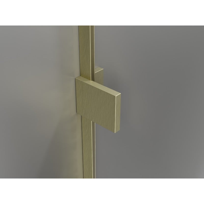 Mexen Lunar Duo Duschpendeltüren 200 cm, transparent, gebürstetes Gold - 834D-200-000-55-00
