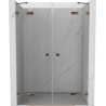 Mexen Lunar Duo Duschpendeltür 160 cm, transparent, Roségold - 834D-160-000-60-00