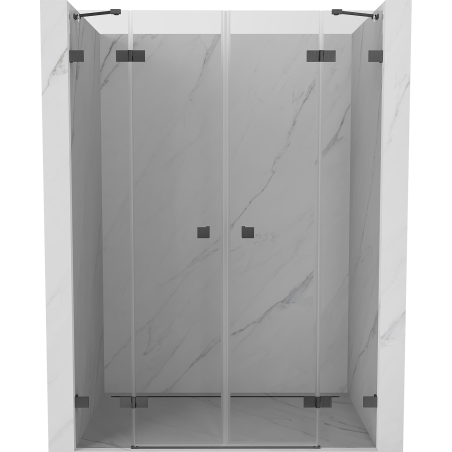 Mexen Lunar Duo Pendeltür Dusche 140 cm, transparent, gun gray gebürstet - 834D-140-000-66-00