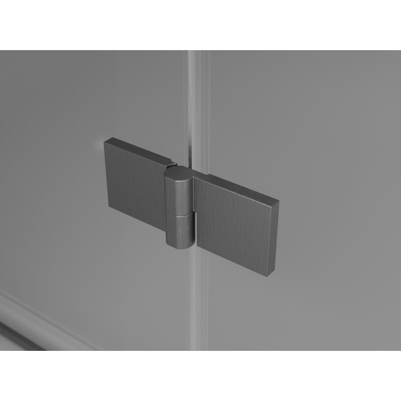 Mexen Lunar Duo Duschschwingtüren 150 cm, transparent, gebürstetes Gun Gray - 834D-150-000-66-00