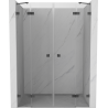 Mexen Lunar Duo Duschschwingtüren 150 cm, transparent, gebürstetes Gun Gray - 834D-150-000-66-00