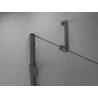 Mexen Lunar Duo Schwingduschtüren 180 cm, transparent, gebürstetes Gun Gray - 834D-180-000-66-00