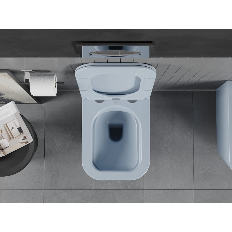 Mexen Teo WC-Schüssel Rimless mit Slim-Absenkautomatik, Duroplast, Grau-Blau Matt - 30854069