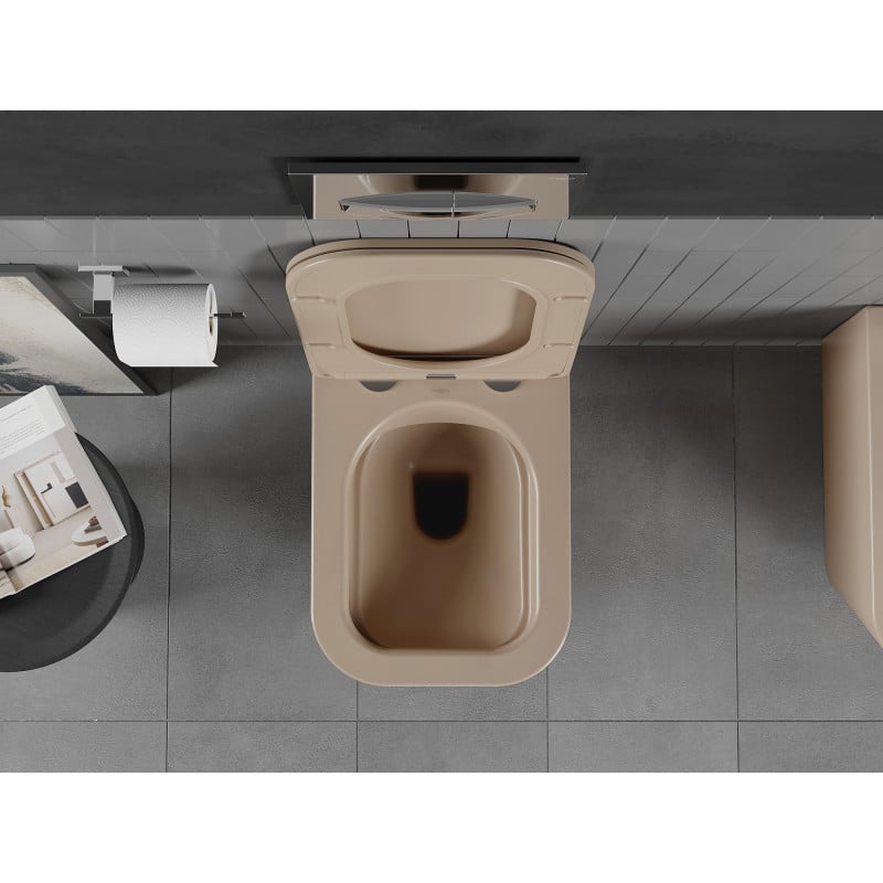 Mexen Teo WC-Schüssel Rimless mit Slim-Soft-Close-Sitz, Duroplast, Cappuccino matt - 30854064