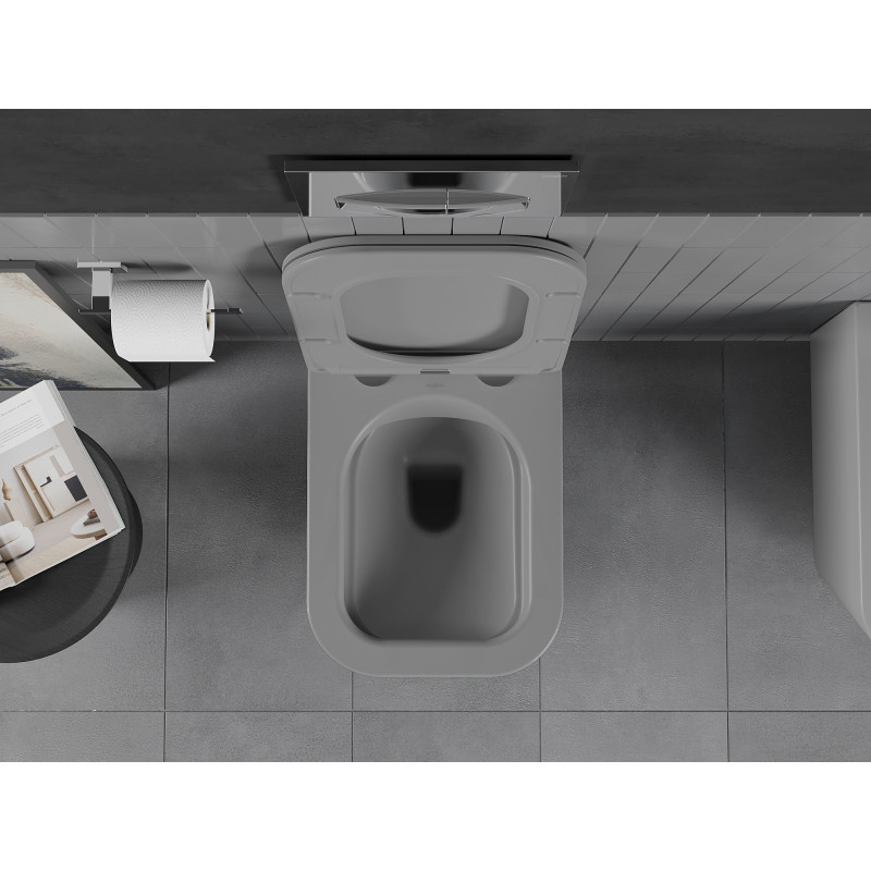 Mexen Teo Rimless WC-Schüssel mit Slim-Absenkautomatik, Duroplast, hellgrau matt - 30854061