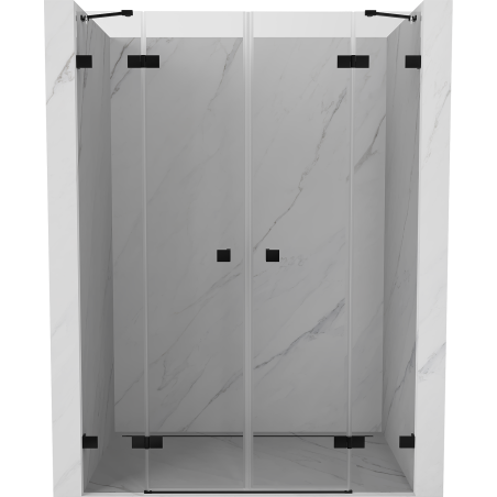 Mexen Lunar Duo Duschdoppelschwenktüren 150 cm, transparent, schwarz - 834D-150-000-70-00