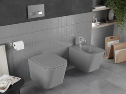 Mexen Teo Rimless WC-Schüssel mit Slim-Absenkautomatik, Duroplast, hellgrau matt - 30854061