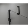 Mexen Lunar Duo Duschschwenktüren 180 cm, transparent, schwarz - 834D-180-000-70-00