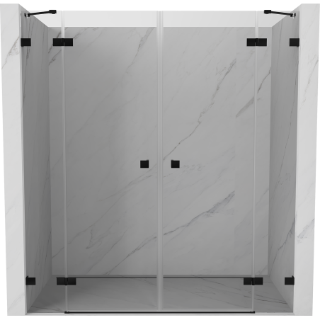 Mexen Lunar Duo Duschflügeltüren 190 cm, transparent, schwarz - 834D-190-000-70-00