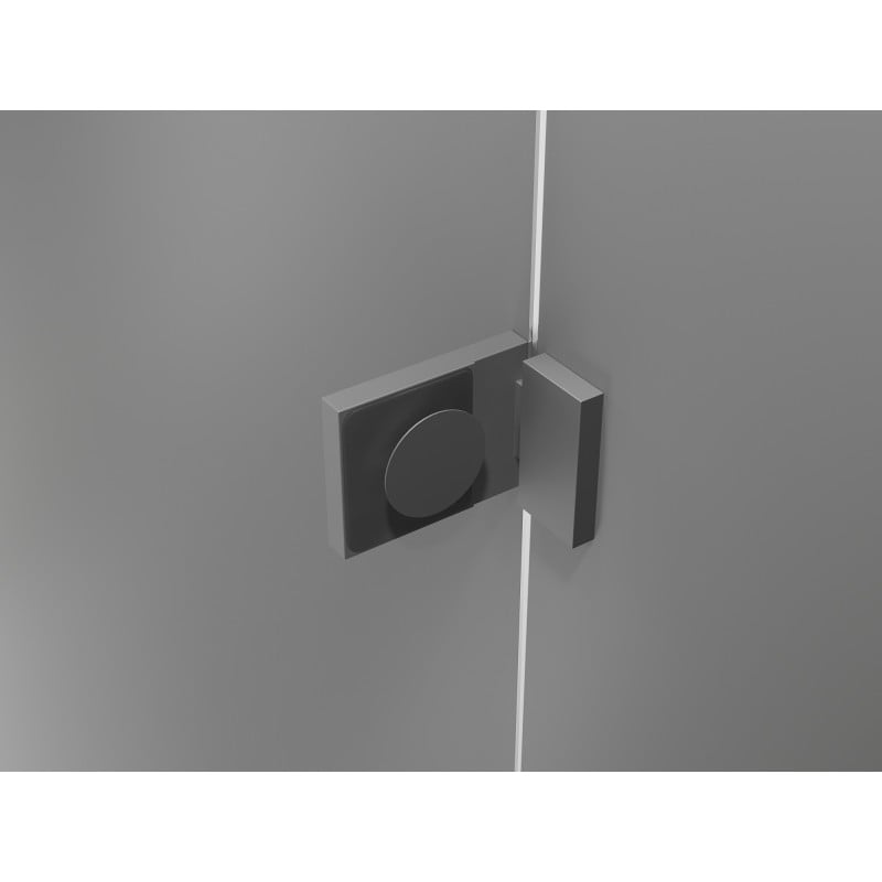 Mexen Lunar Duo-Duschtür, 180 cm, transparent, Gun Metal - 834D-180-000-95-00