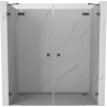 Mexen Lunar Duo-Duschtür, 180 cm, transparent, Gun Metal - 834D-180-000-95-00