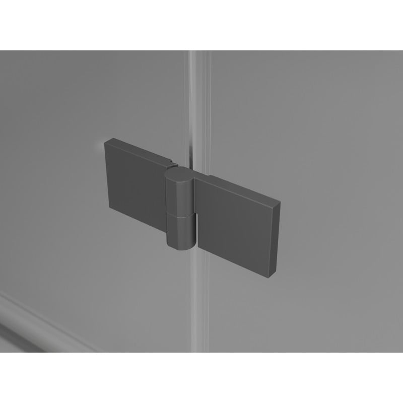 Mexen Lunar Duo-Duschfaltüren 200 cm, transparent, Gun Metal - 834D-200-000-95-00