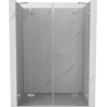 Mexen Lunar Duo Duschdrehtür 140 cm, transparent, gebürstetes Nickel - 834D-140-000-97-00