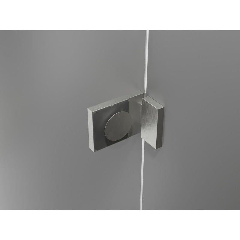 Mexen Lunar Duo Duschdoppeltür 160 cm, transparent, gebürsteter Nickel - 834D-160-000-97-00