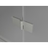 Mexen Lunar Duo Duschpendeltüren 170 cm, transparent, gebürsteter Nickel - 834D-170-000-97-00