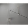 Mexen Lunar Duo-Pendeltüren für Dusche 180 cm, transparent, gebürstetes Nickel - 834D-180-000-97-00