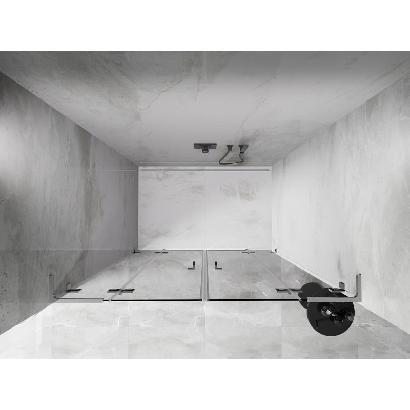 Mexen Lunar L Duo Duschschwingtüren 140 cm, transparent, chrom - 834DL-140-000-01-00