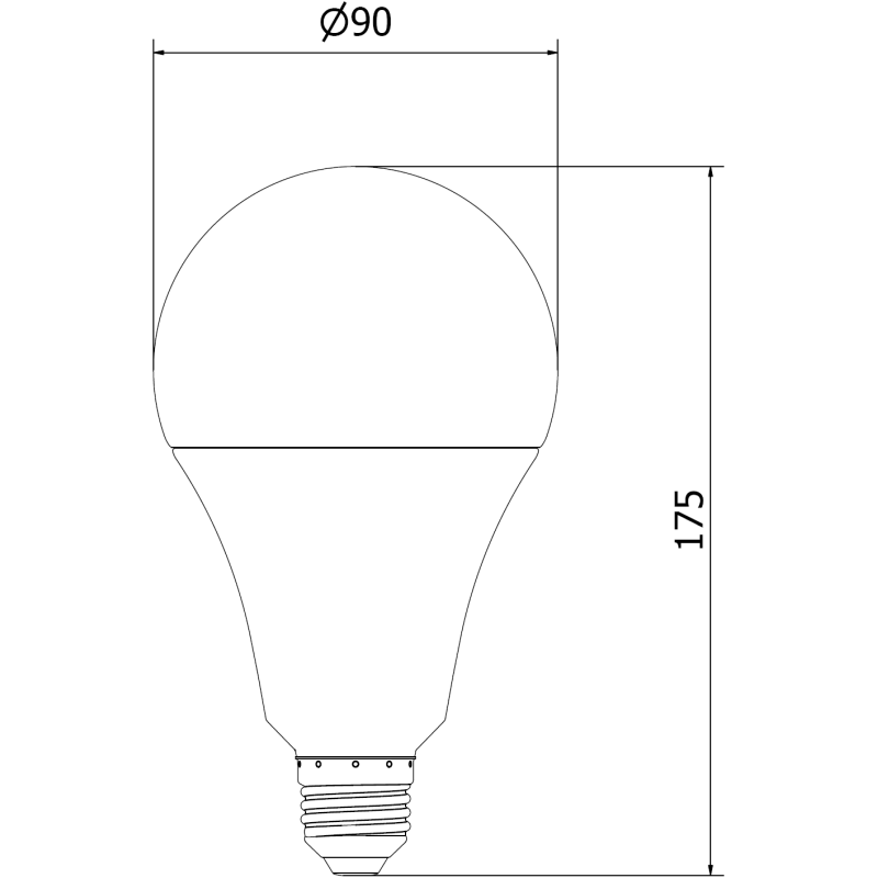 Mexen Nova LED-Lampe E27, A95, 25W, Kalt - 6500K, 2625 lm - L100-E27-2565-01