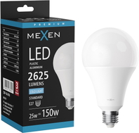 Mexen Nova LED-Lampe E27, A95, 25W, Kalt - 6500K, 2625 lm - L100-E27-2565-01