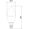 Mexen Nova LED-Glühbirne E14, C37, 1W, Kalt - 6500K, 105 lm - L102-E14-0165-01