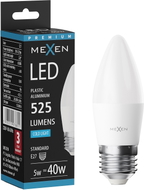 Mexen Nova LED-Glühbirne E27, C37, 5W, Kalt - 6500K, 525 lm - L102-E27-0565-01
