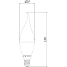 Mexen Nova LED-Glühbirne Flamme E14, C37, 5W, Neutral - 4000K, 525 lm - L106-E14-0540-01