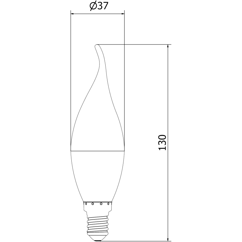 Mexen Nova LED-Kerzenbirne E14, C37, 10W, Neutral - 4000K, 1055 lm - L106-E14-1040-01