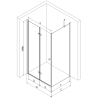 Mexen Lima 100 x 120 cm faltbare Duschkabine, Grafit, Chrom - 856-100-120-01-40