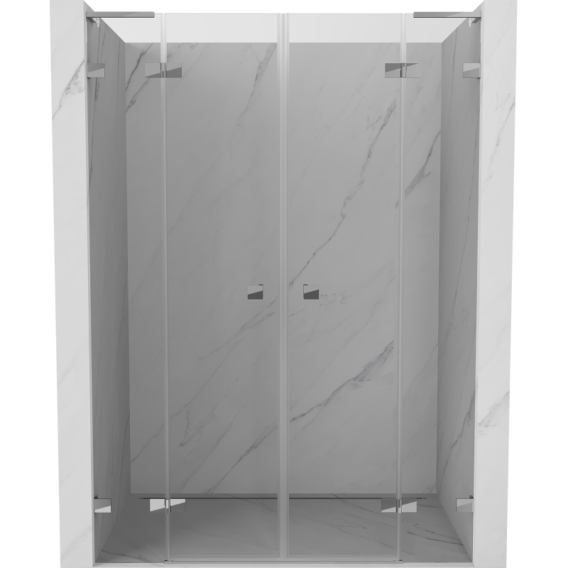 Mexen Lunar L Duo Duschflügeltüren 150 cm, transparent, Chrom - 834DL-150-000-01-00