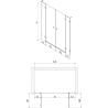 Mexen Lunar L Duo-Duschdrehtüren 180 cm, transparent, Chrom - 834DL-180-000-01-00