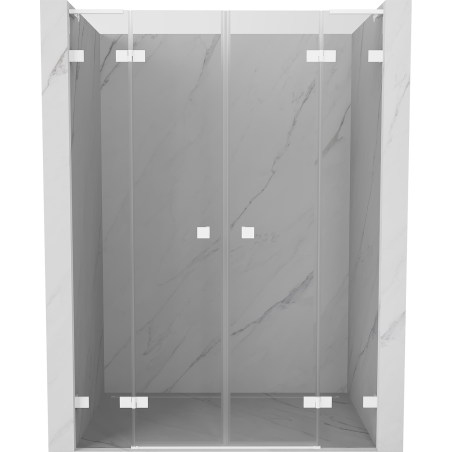 Mexen Lunar L Duo Duschdrehtüren 140 cm, transparent, weiß - 834DL-140-000-20-00