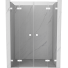 Mexen Lunar L Duo Duschdrehtüren 140 cm, transparent, weiß - 834DL-140-000-20-00