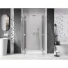 Mexen Lunar L Duo Duschdrehtüren 140 cm, transparent, weiß - 834DL-140-000-20-00
