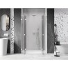 Mexen Lunar L Duo Duschtüren, schwenkbar, 150 cm, transparent, weiß - 834DL-150-000-20-00